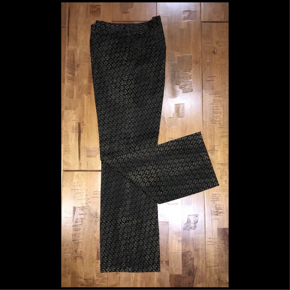 Etcetera Pants Black and Gold Print Size 8